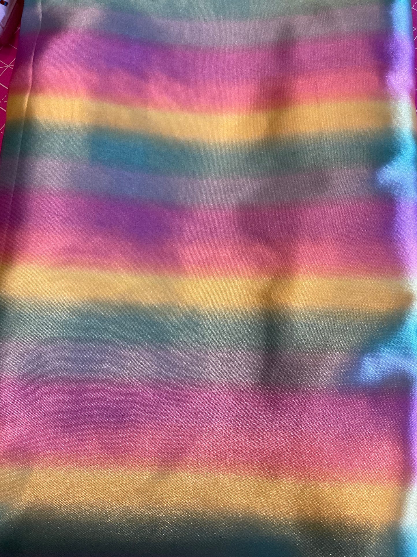 The Rainbow Satin Hair Scrunchies