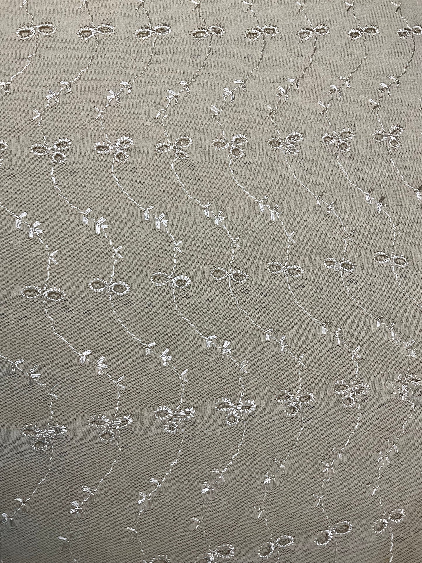 Matilda Embroidery Anglaise With Soft White Lace Trim