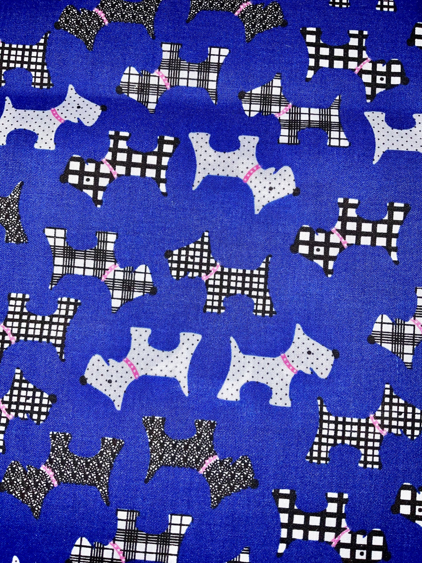 Blue Scotty Dog Hair Scrunchies