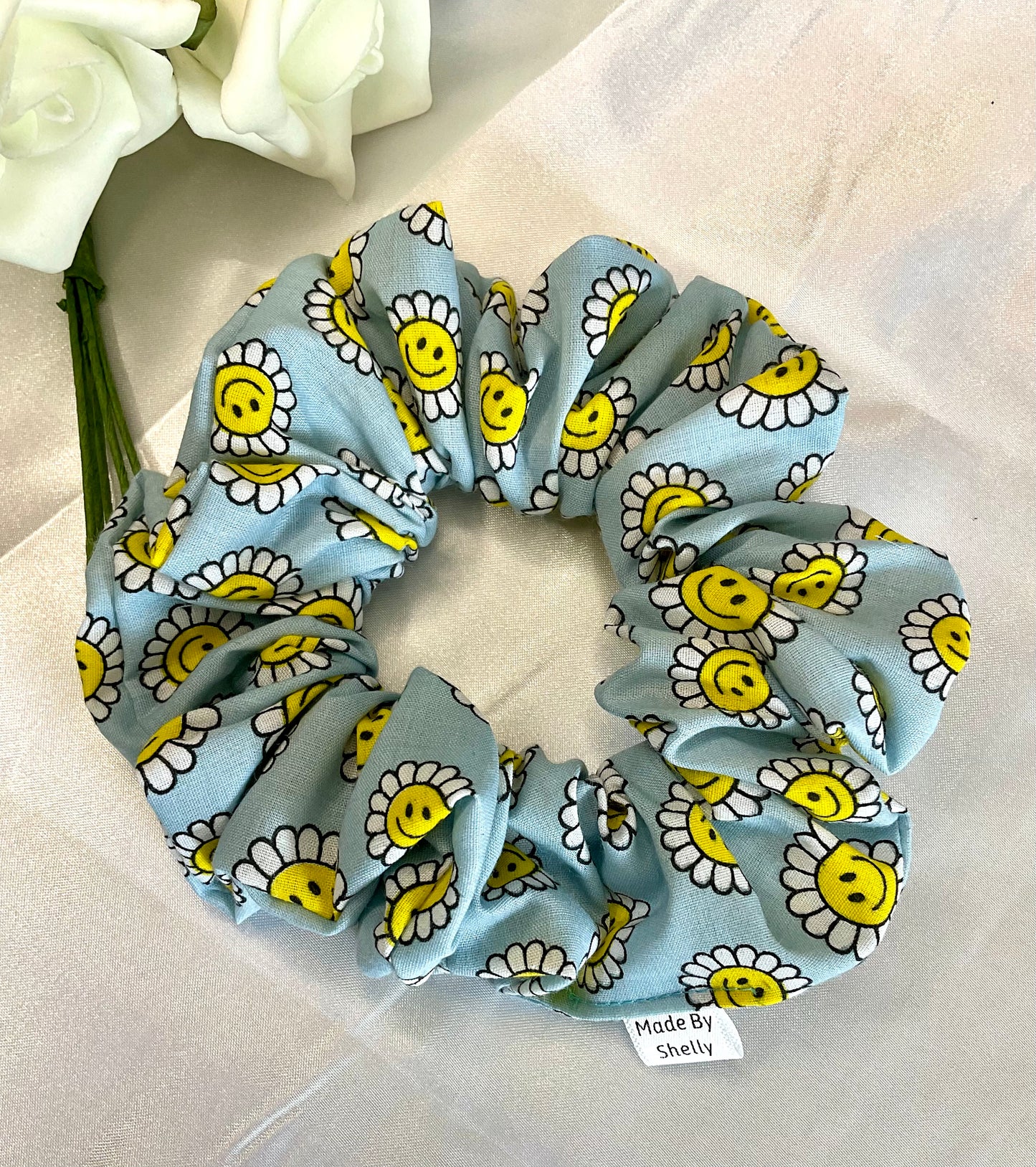 Happy Flowers Hair Scrunchies