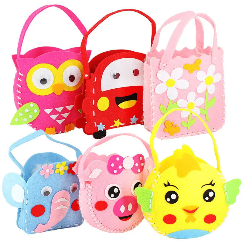 Children's Sewing Craft Kit. Cute Handbag. Make Your Own Felt Handbag for Children.
