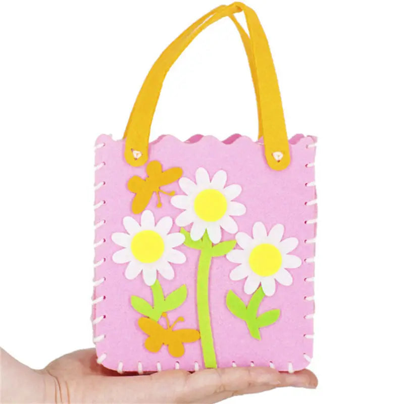 Children's Sewing Craft Kit. Cute Handbag. Make Your Own Felt Handbag for Children.
