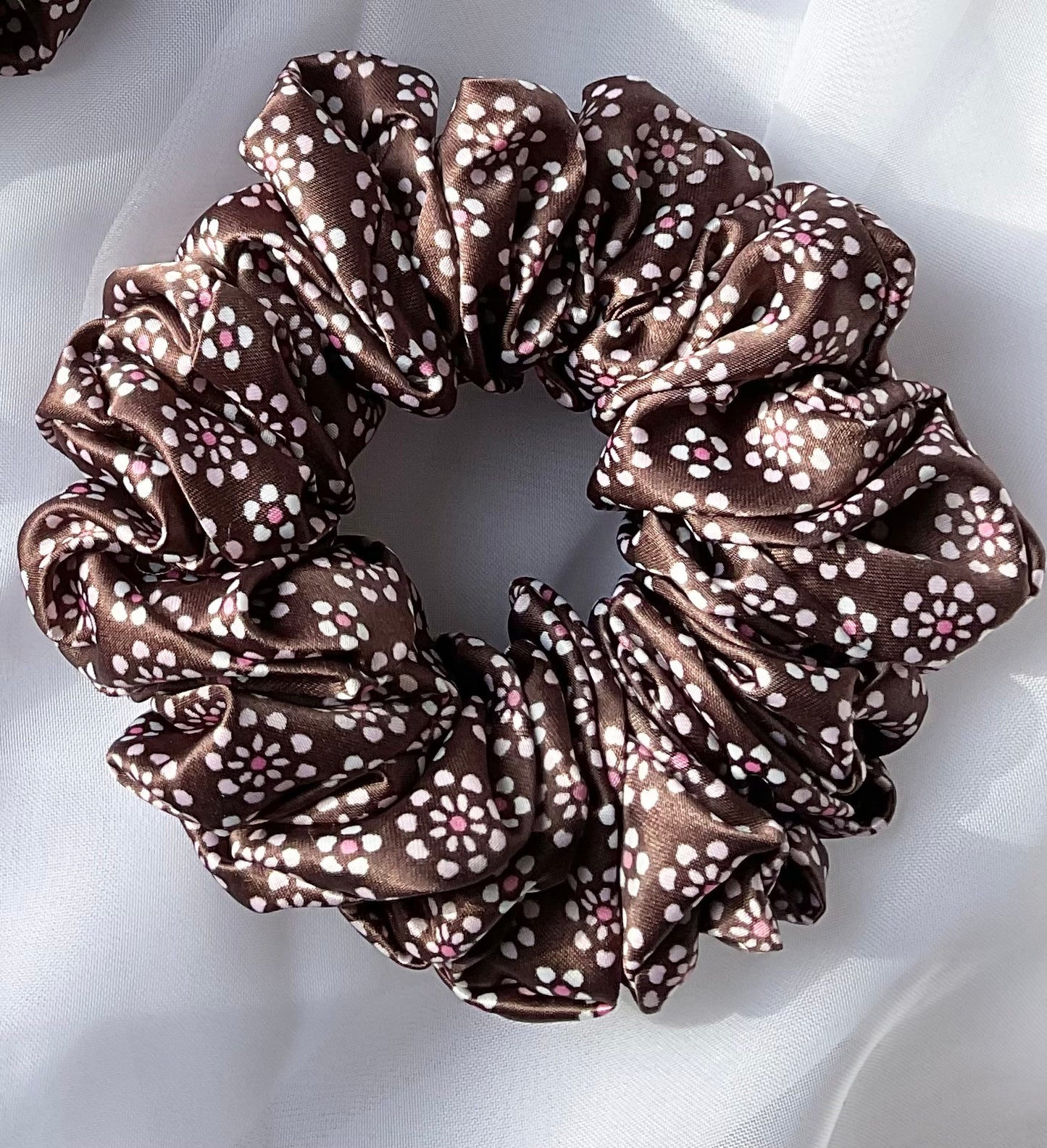 The Hallie Satin Hair Scrunchies