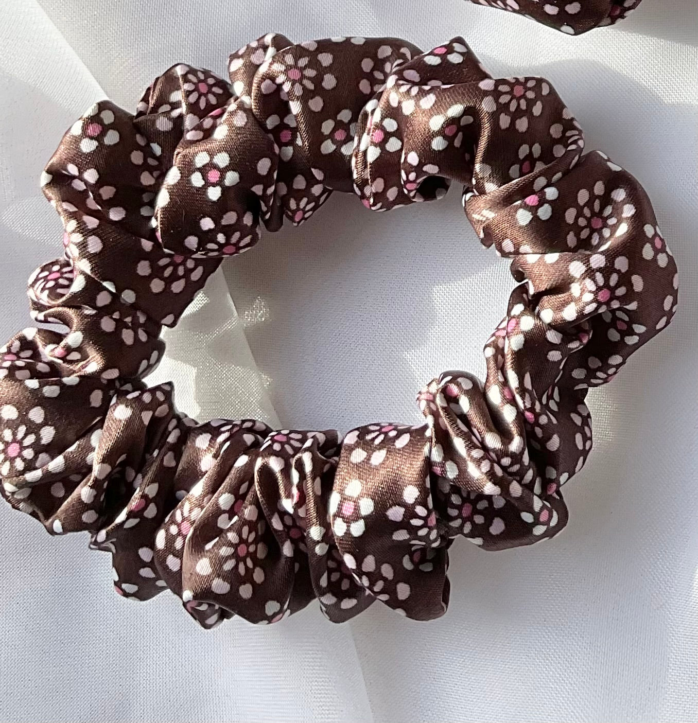 The Hallie Satin Hair Scrunchies