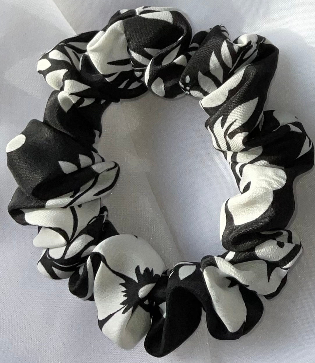 The Nicola Printed Satin Hair Scrunchies