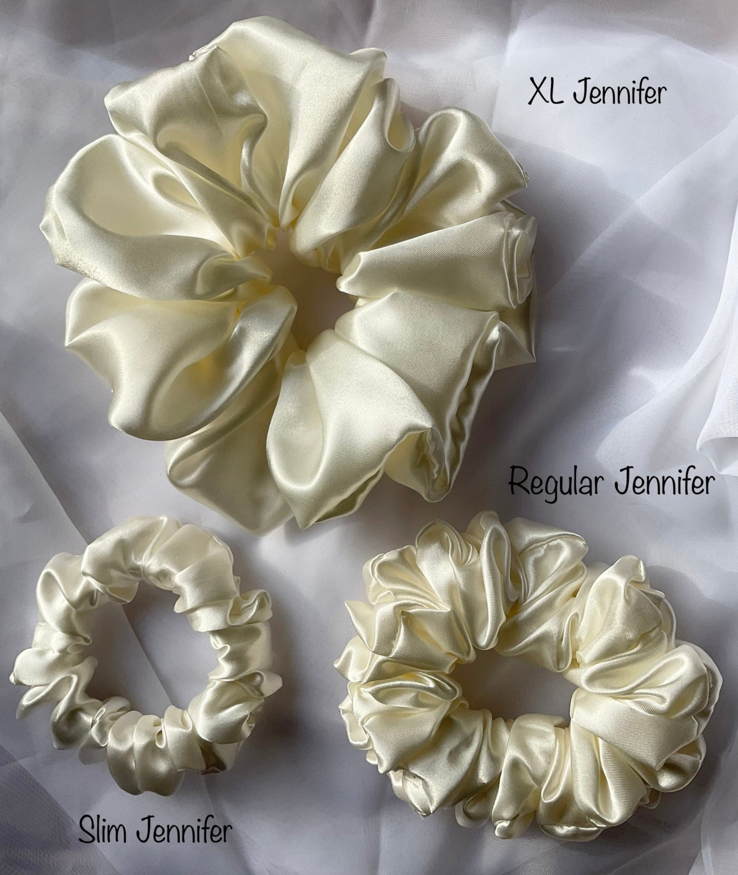The Jennifer Satin Hair Scrunchies