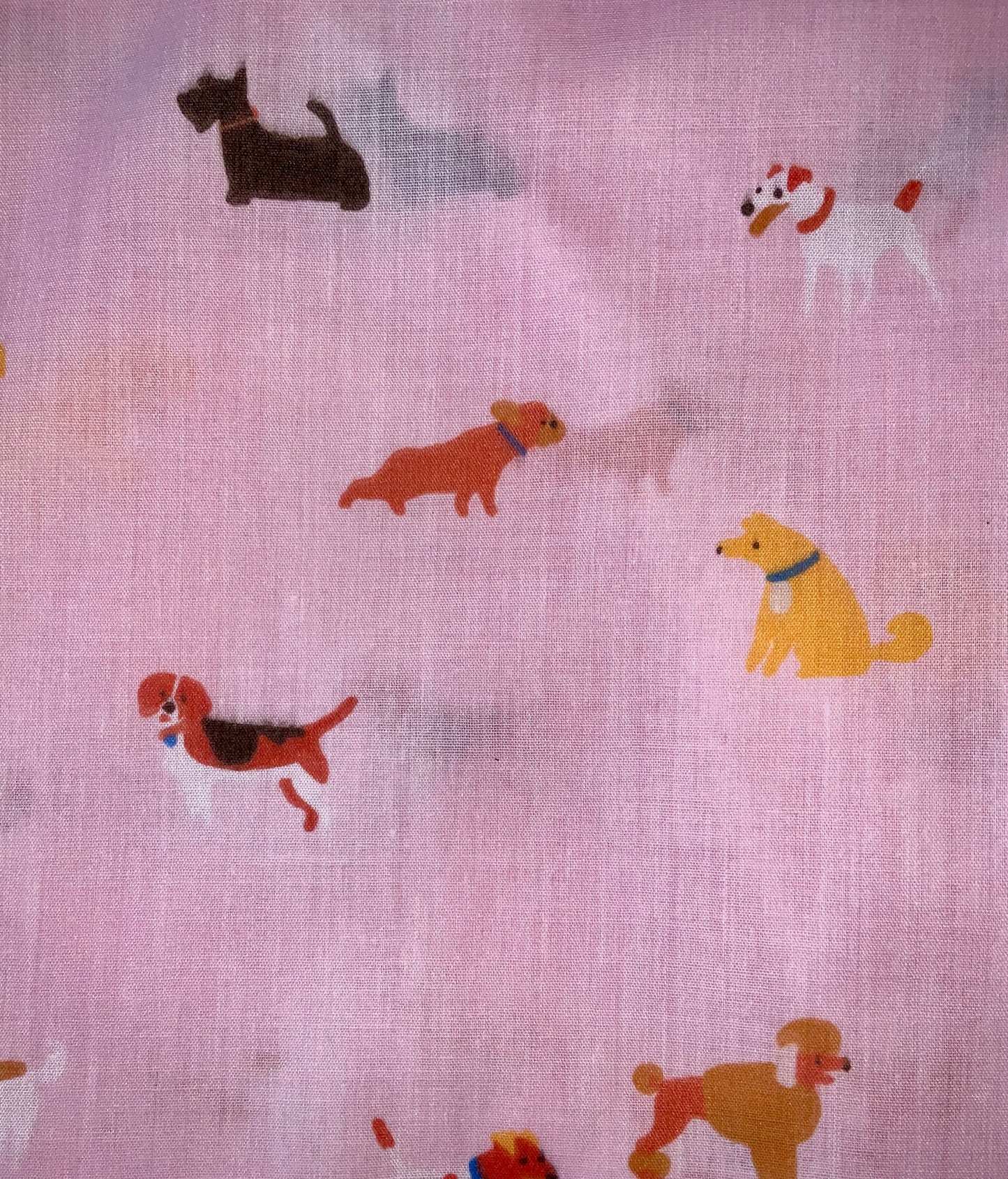 Light Pink, Doggy Print Hair Scrunchies