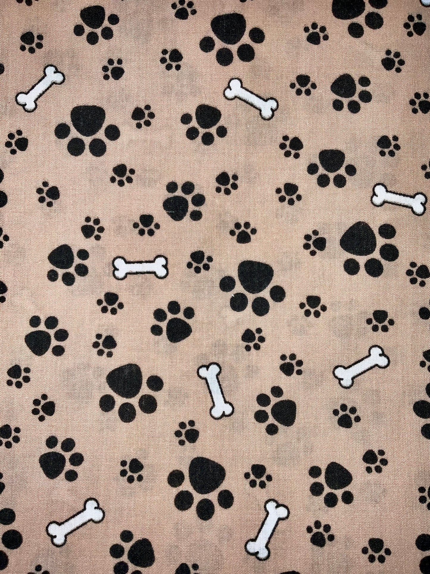 Puppy Paw Prints Hair Scrunchie Pack Of Two