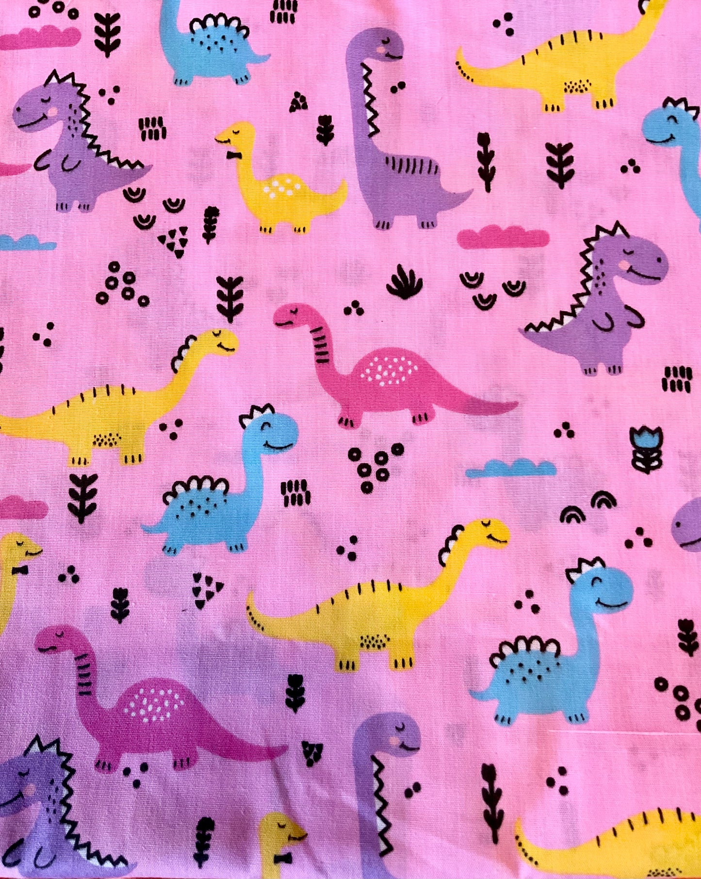 Pink Dinosaurs Hair Scrunchies