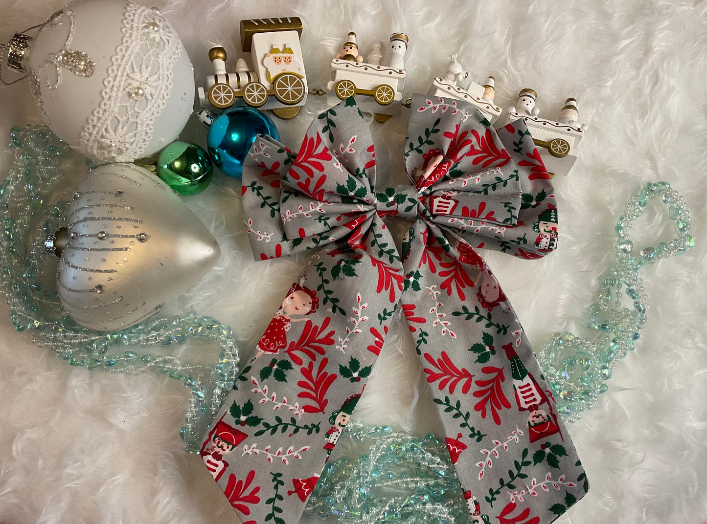 The Christmas Nutcracker Hair Bow Clip