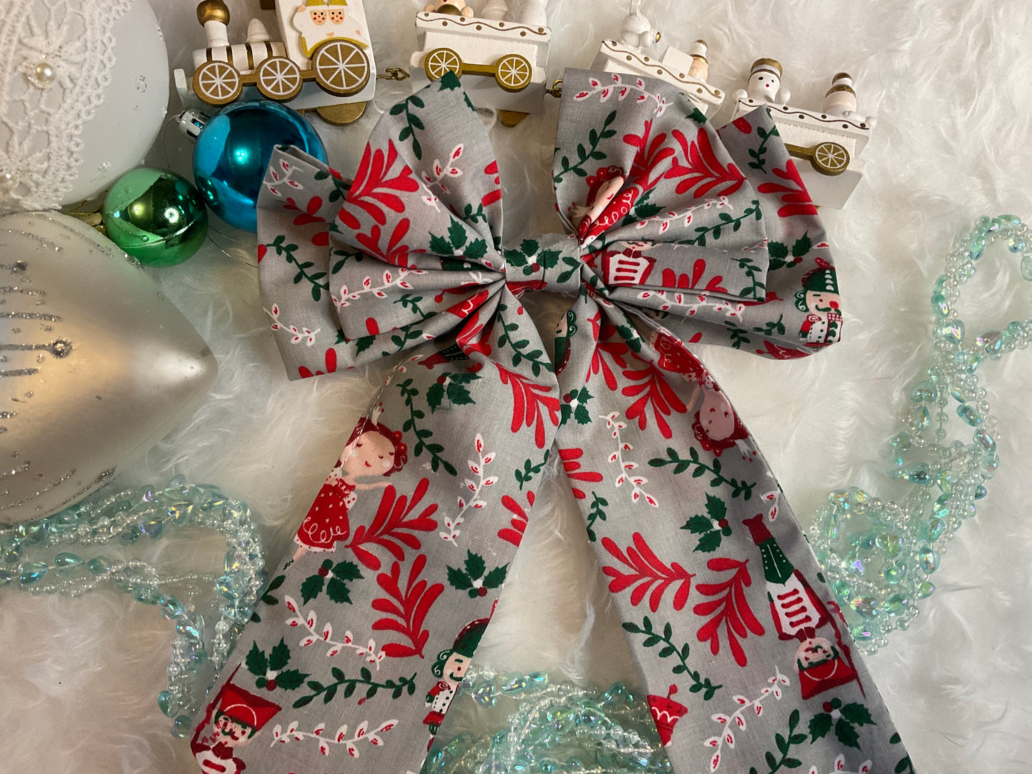 The Christmas Nutcracker Hair Bow Clip
