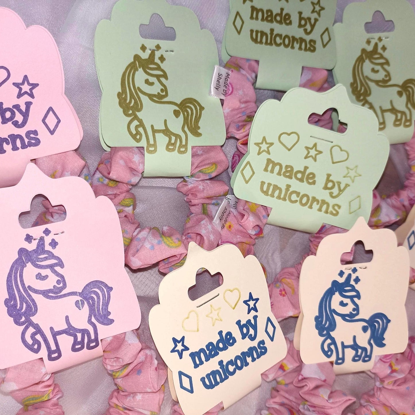 Unicorn Hair Scrunchies