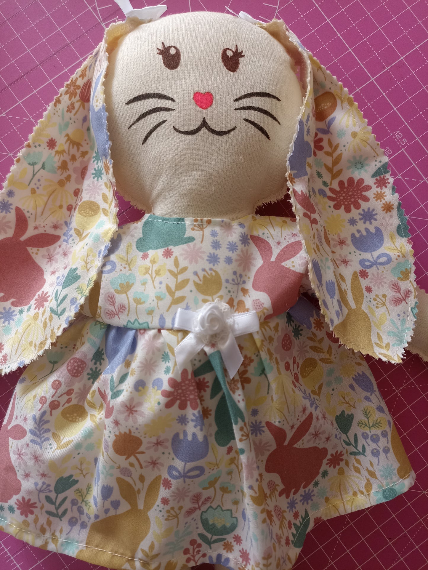 Introducing Mitzy and Buddy our Handmade Easter Bunnies With Backpack Extra Outfit Children Easter Gift Child Cuddly Toy Easter Time Soft Toy Fabric Springtime Bunny Rabbit