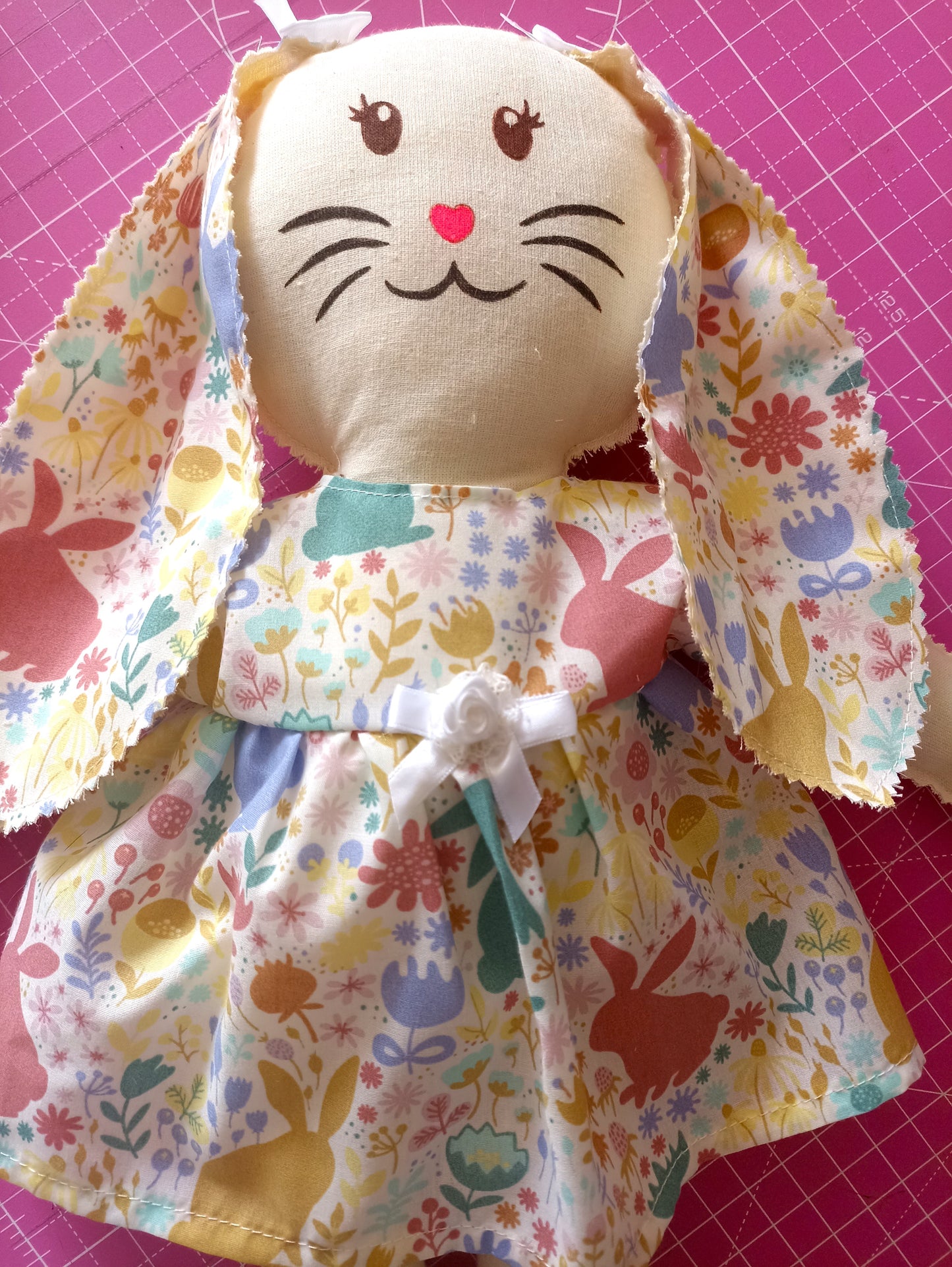 Introducing Mitzy and Buddy our Handmade Easter Bunnies With Backpack Extra Outfit Children Easter Gift Child Cuddly Toy Easter Time Soft Toy Fabric Springtime Bunny Rabbit