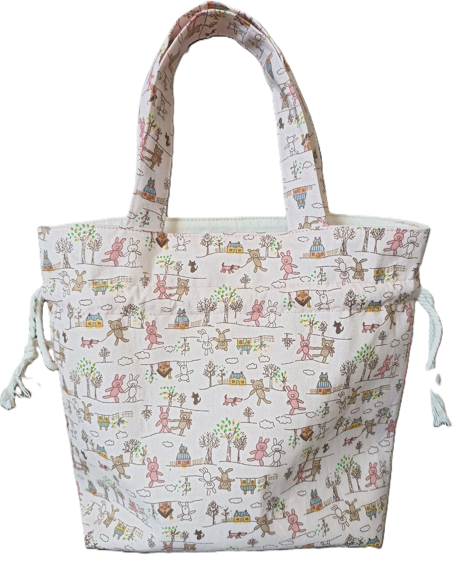 Easter Treat Drawstring Bag Unique Durable Gift For Children Sustainable Fashionable Fully Lined Inside Pocket Child Size Child Size Unique