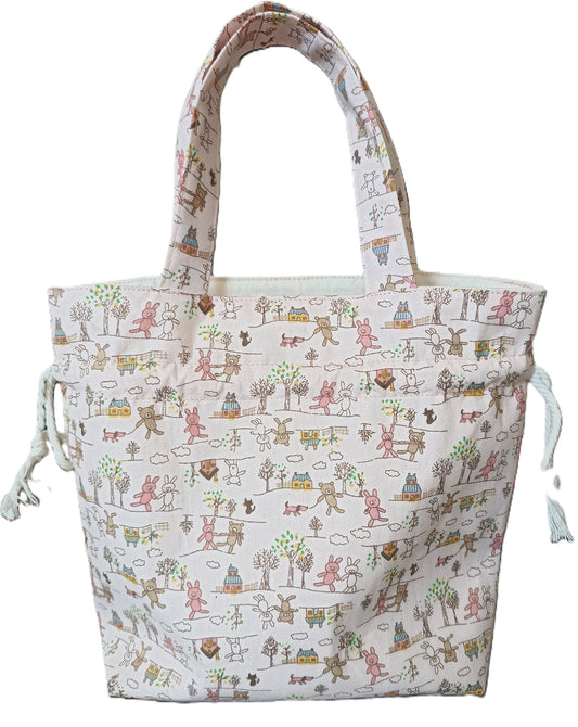 Easter Treat Drawstring Bag Unique Durable Gift For Children Sustainable Fashionable Fully Lined Inside Pocket Child Size Child Size Unique