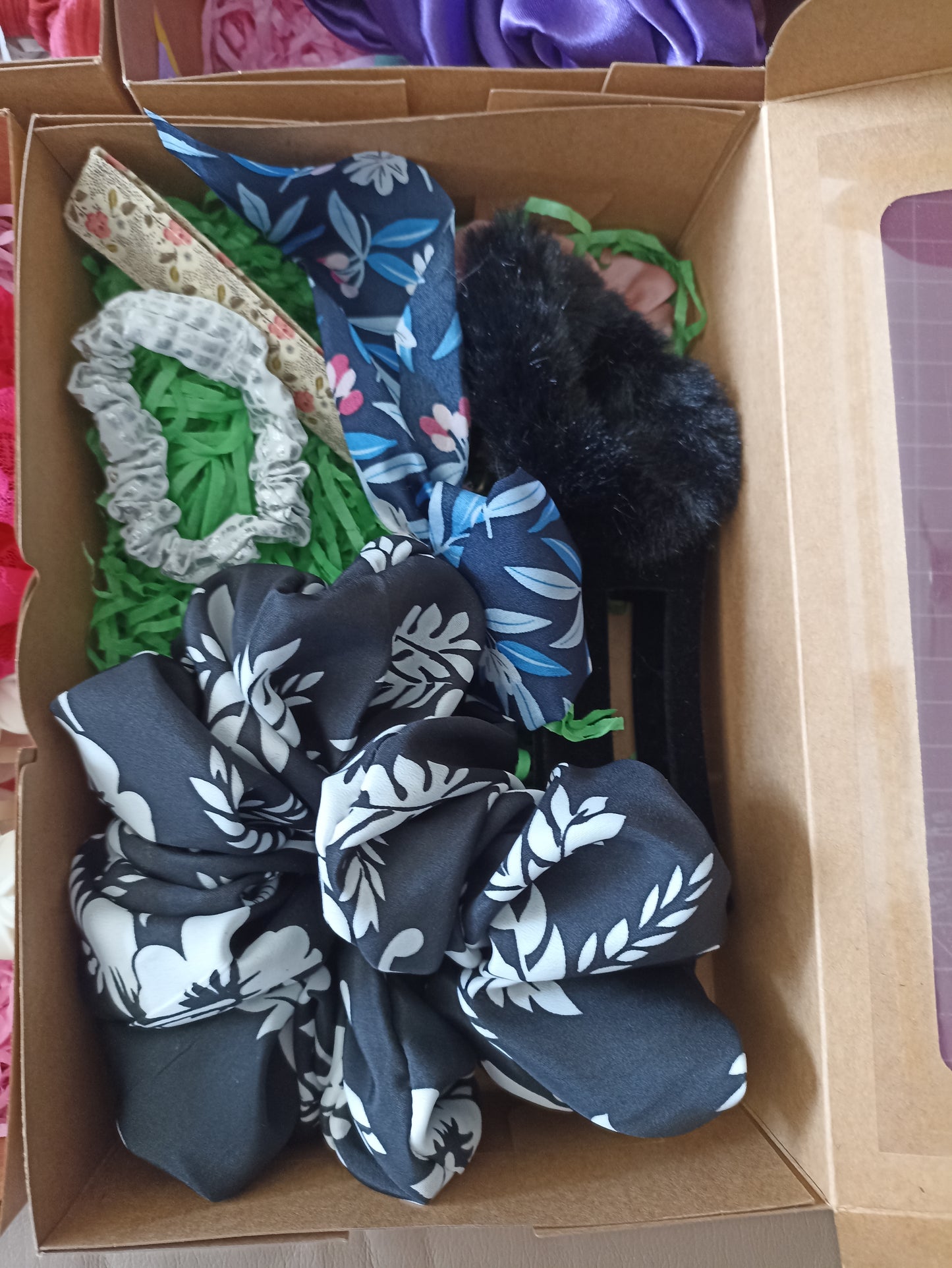 Our Beautiful Random Hair Accessories Gift Boxes Ten items in the box  and only £10 per box! Only on the website now. There's 20 boxes  available to clear stock.