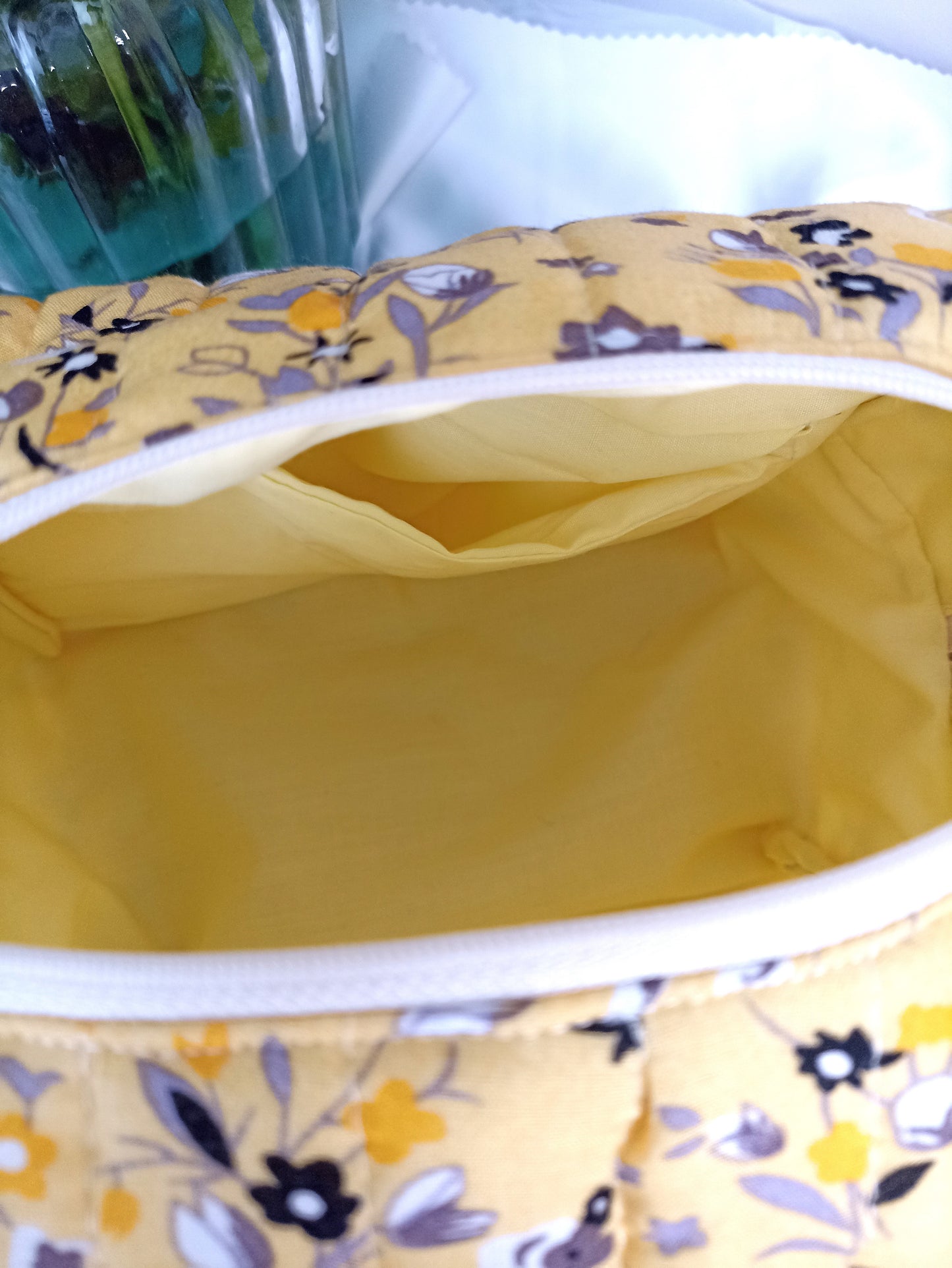 Quilted Cotton Makeup Bag | Cosmetic Bag | Handmade | Toiletry Bag | Ideal Gift | | Choose Small Or Large Wash Bag I Fully Lined