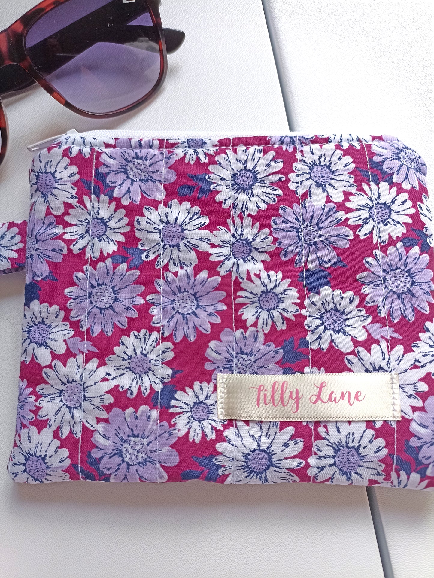 Zipped Coin Purse Complete With A Matching Key Wristlet / coin purse / mini bag / mini purse / mini purse keychain / cute zipper wallet