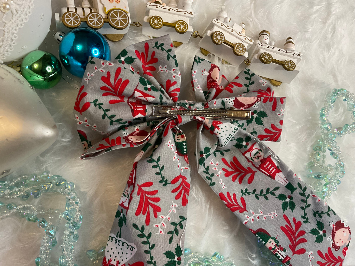 The Christmas Nutcracker Hair Bow Clip