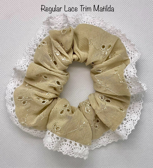 Matilda Embroidery Anglaise With Soft White Lace Trim