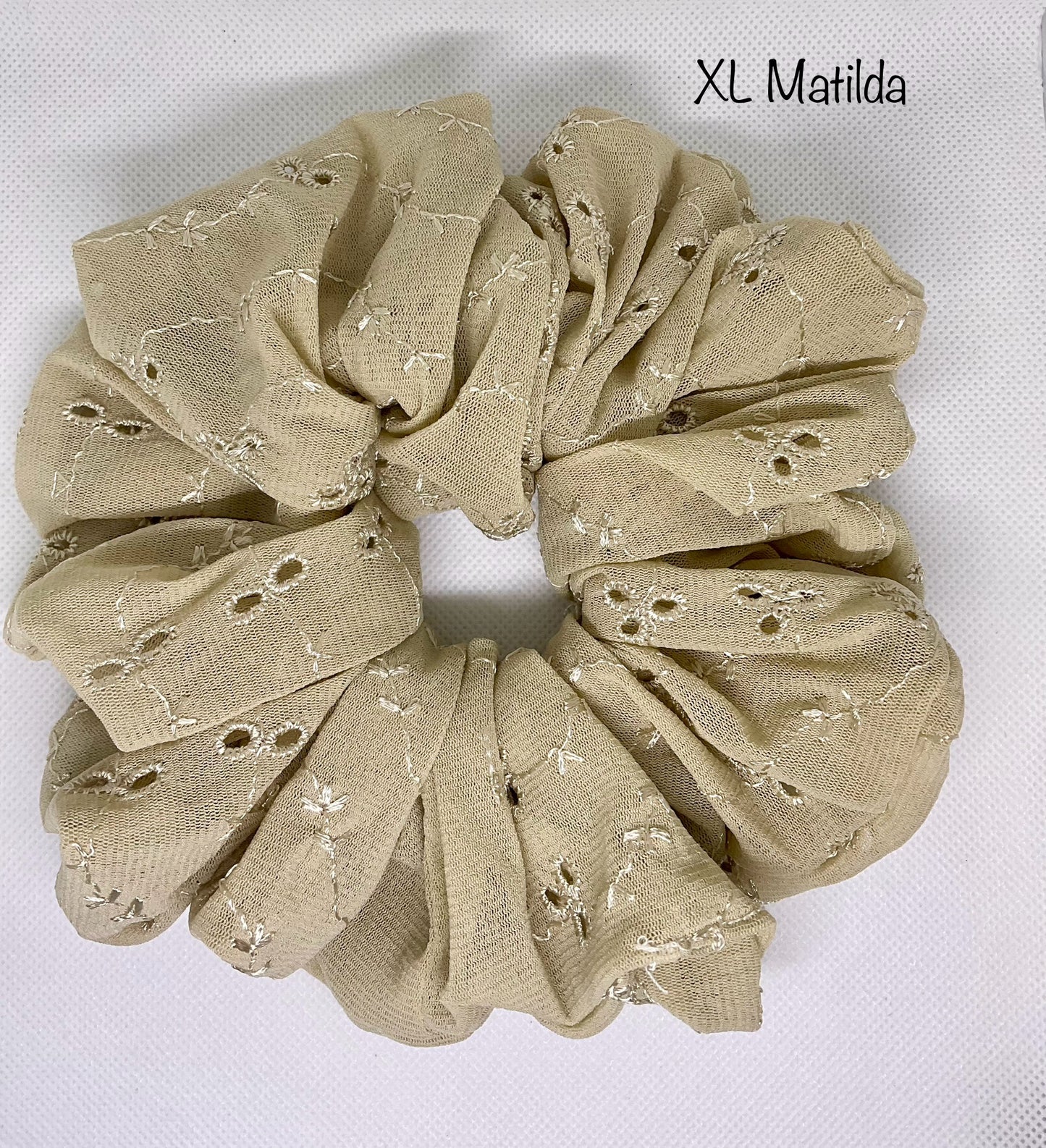Matilda Embroidery Anglaise Scrunchies