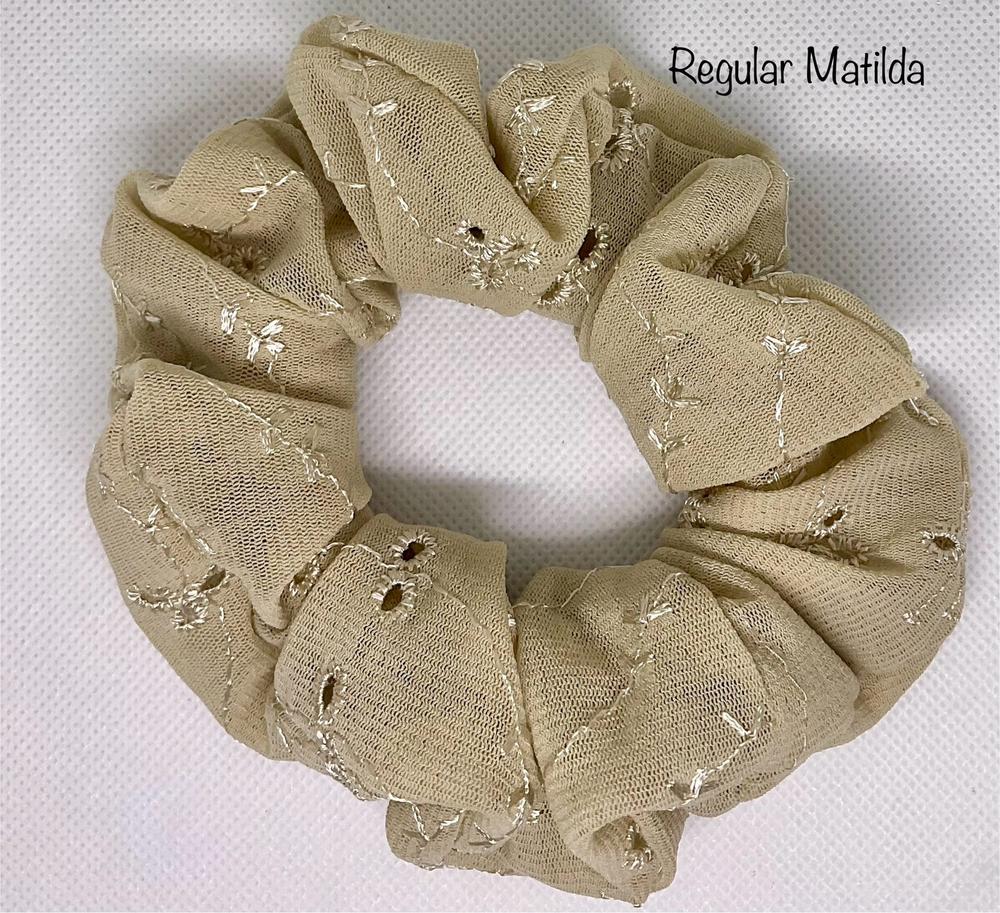 Matilda Embroidery Anglaise Scrunchies
