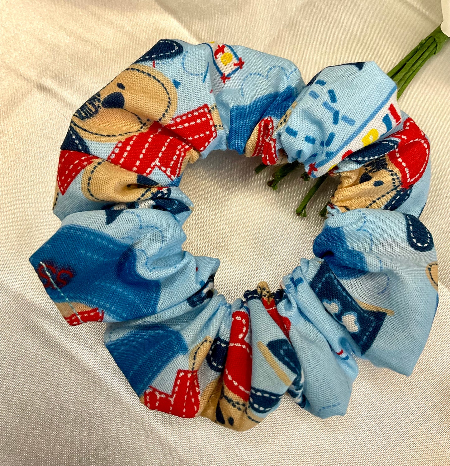 Pirate Bear Hair Scrunchie