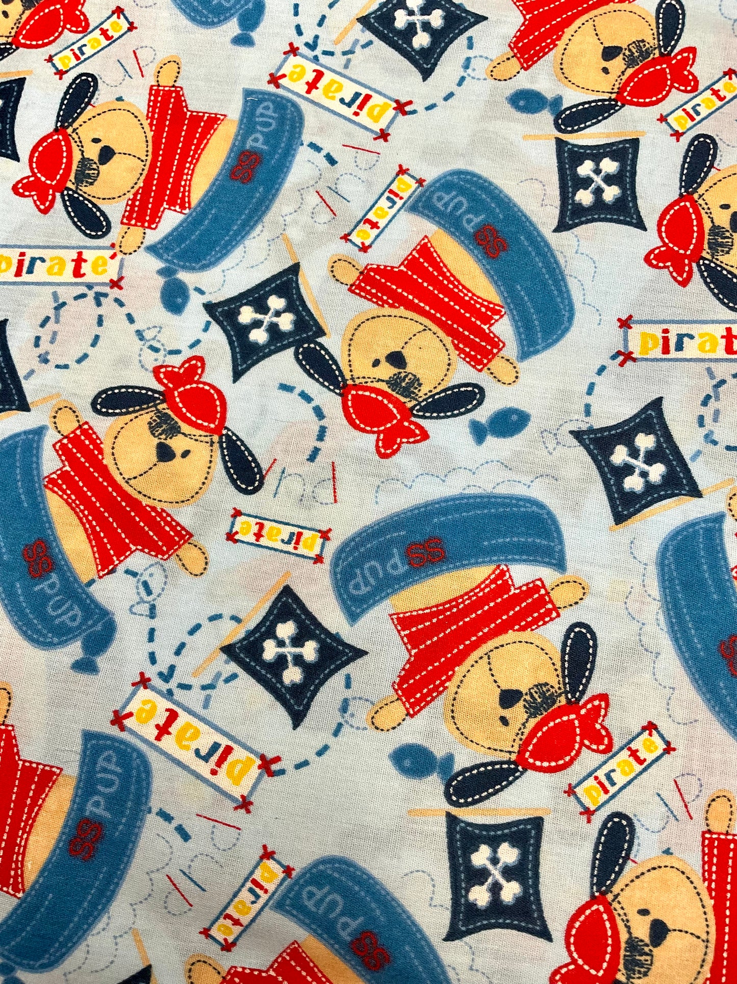 Pirate Bear Hair Scrunchie