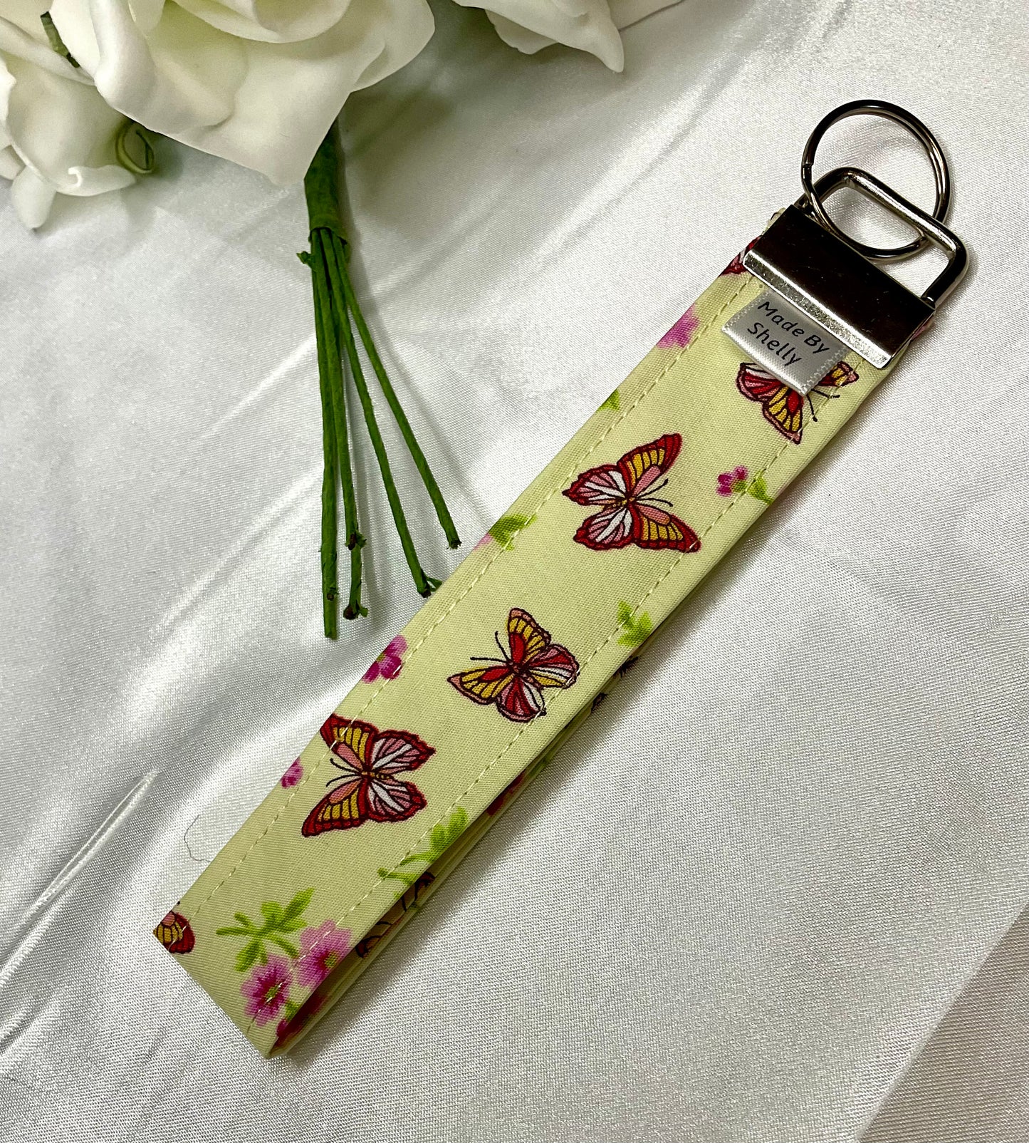 Yellow Butterfly Wristlet