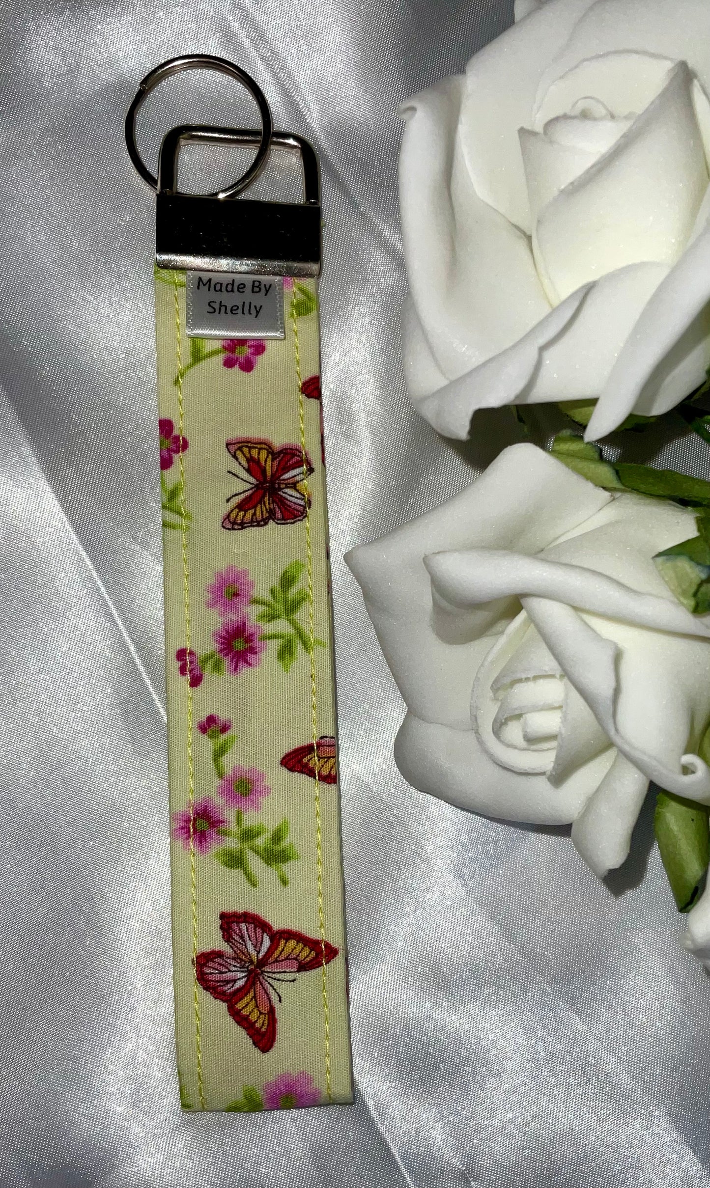 Yellow Butterfly Wristlet