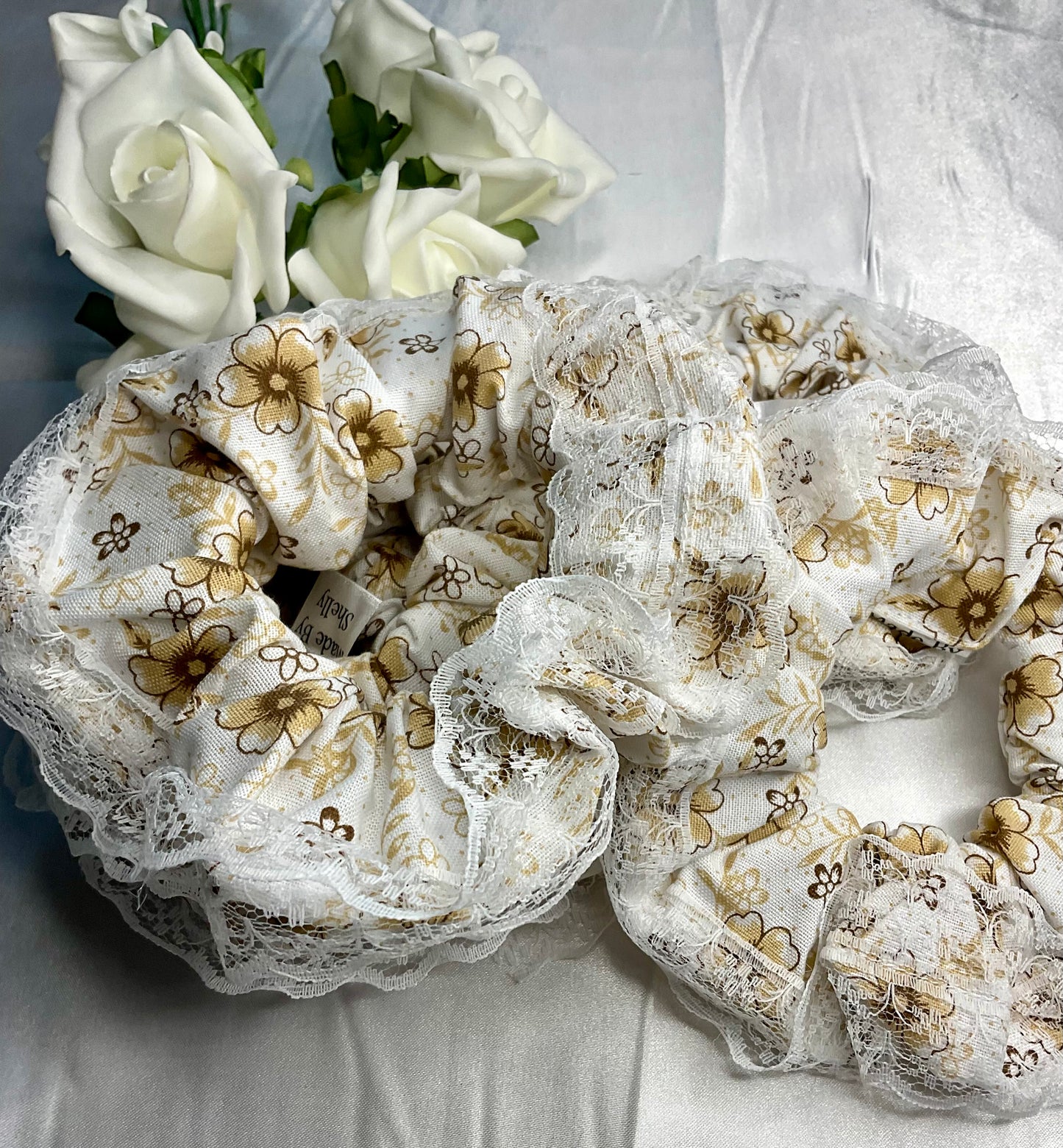 The Eloise Hair Scrunchies With White Trim