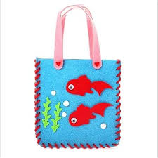 Children's Sewing Craft Kit. Cute Handbag. Make Your Own Felt Handbag for Children.
