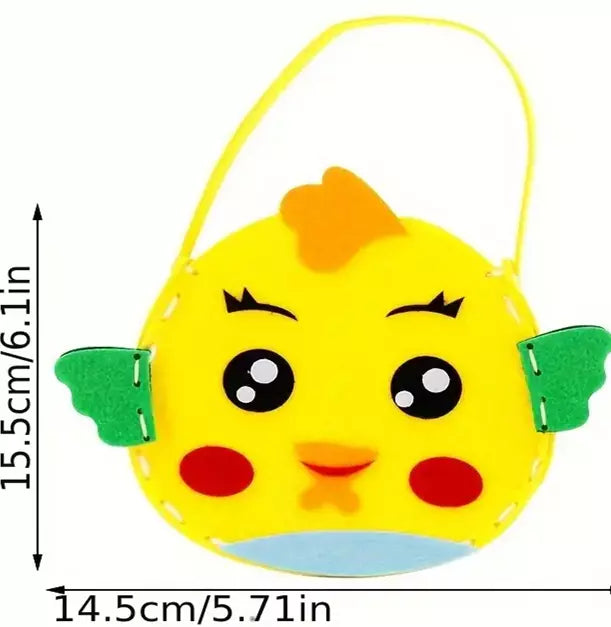 Children's Sewing Craft Kit. Cute Handbag. Make Your Own Felt Handbag for Children.